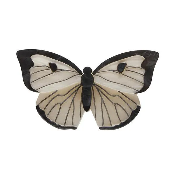 Erstwilder - Social White Cabbage Butterfly Mini Brooch