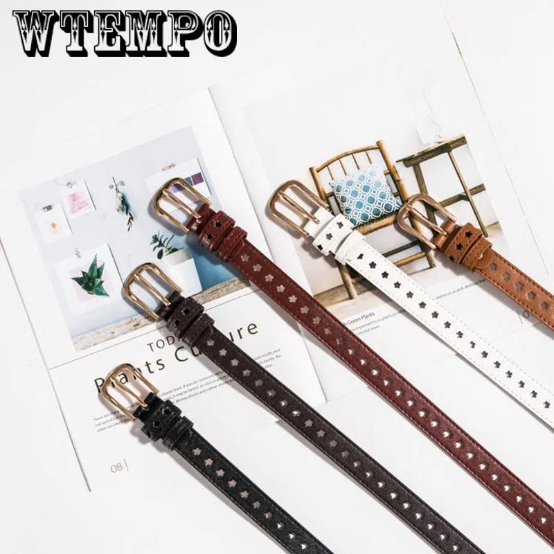 Female Straps Leather Belt Waistband Cummerbund Apparel Accessories Metal Buckle Thin Casual Belt