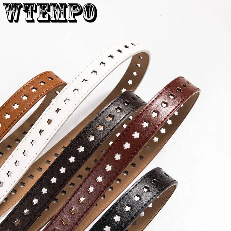 Female Straps Leather Belt Waistband Cummerbund Apparel Accessories Metal Buckle Thin Casual Belt
