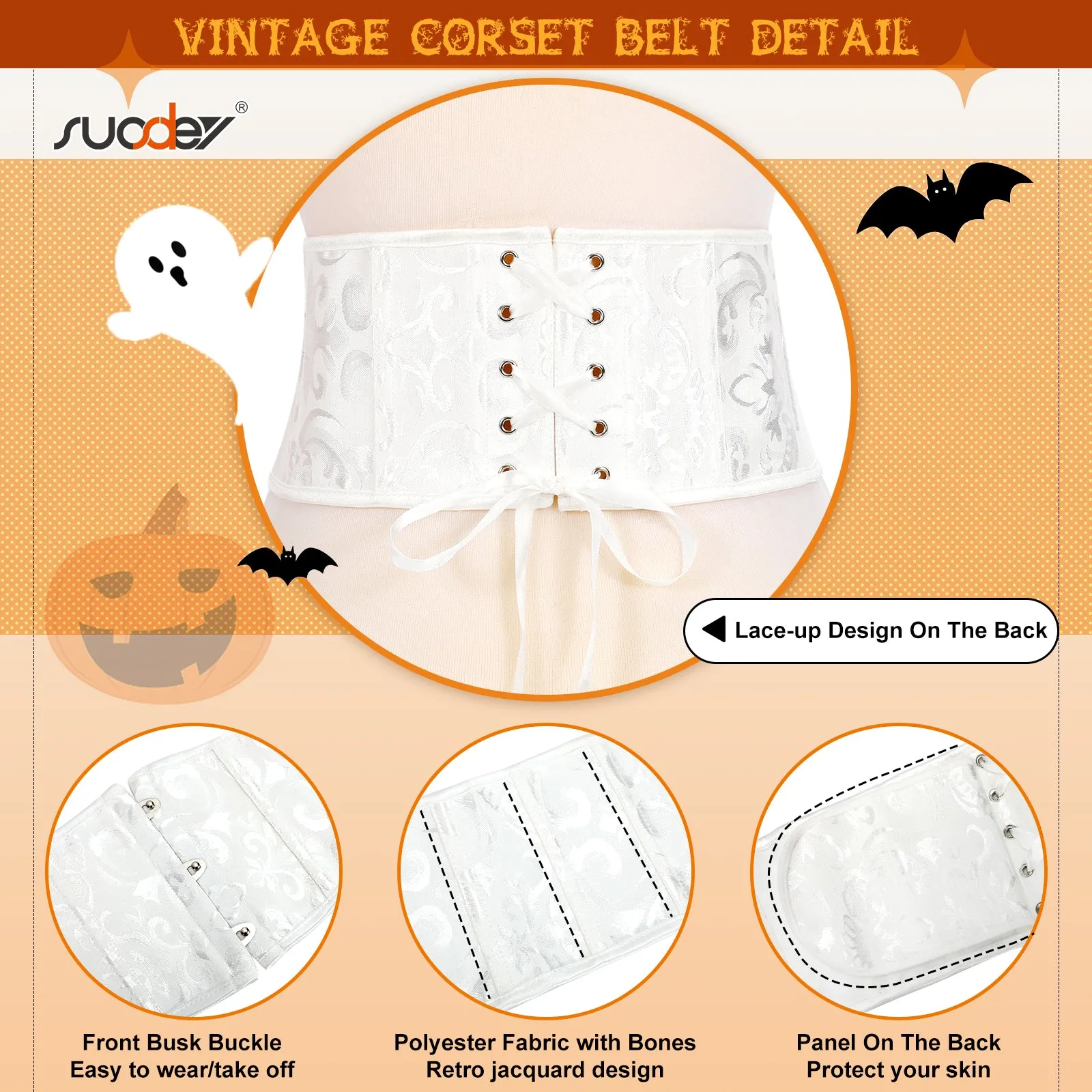 Floral Corset Waist Belt for Women,Embroidered Lace up Waist Belt Wide Waistband Obi Tied Waspie Belt