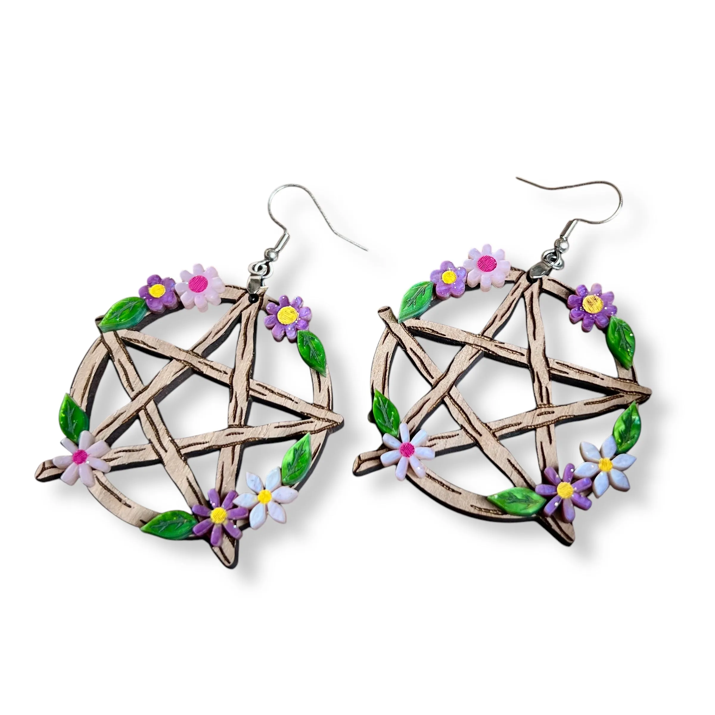 Floral Pentacle Dangles