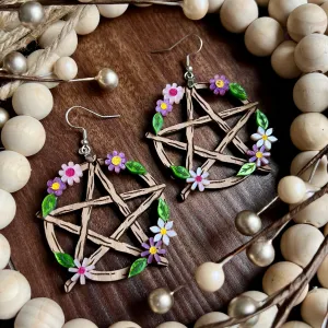 Floral Pentacle Dangles