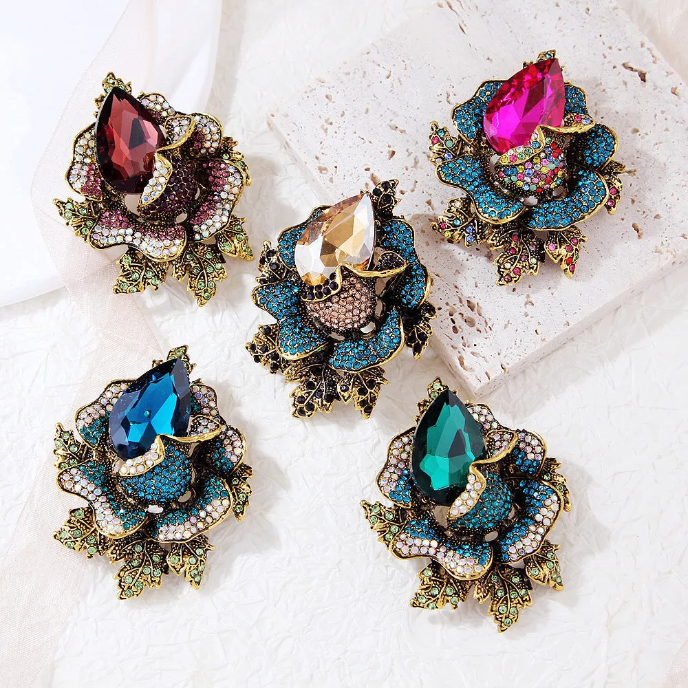 Floral Rhinestone Pin PA4074