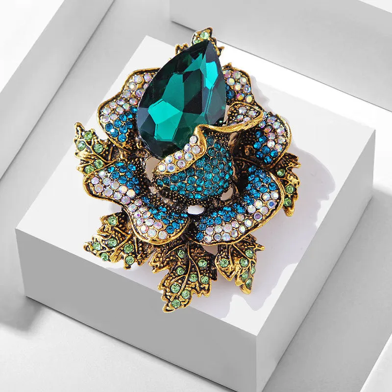 Floral Rhinestone Pin PA4074