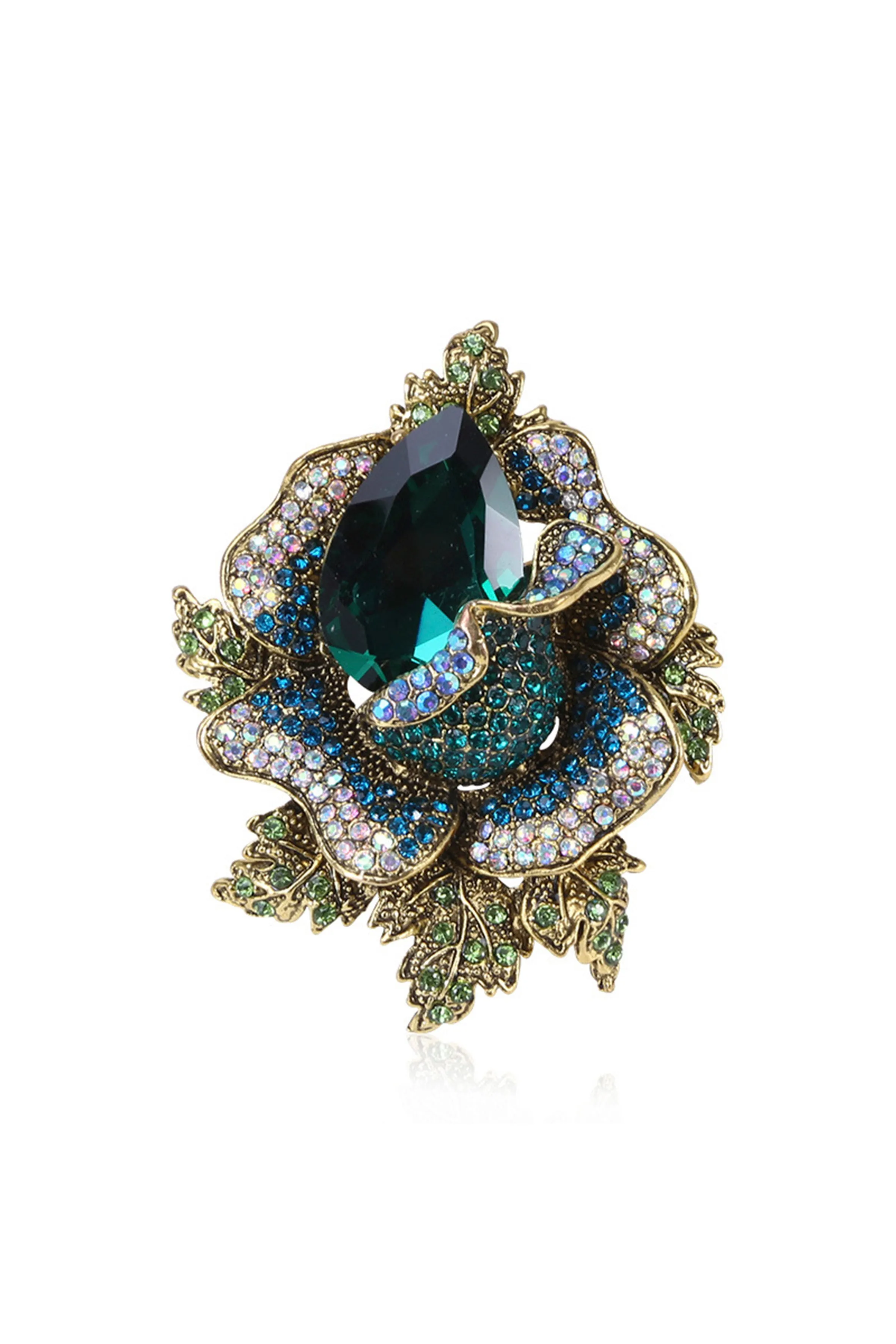 Floral Rhinestone Pin PA4074