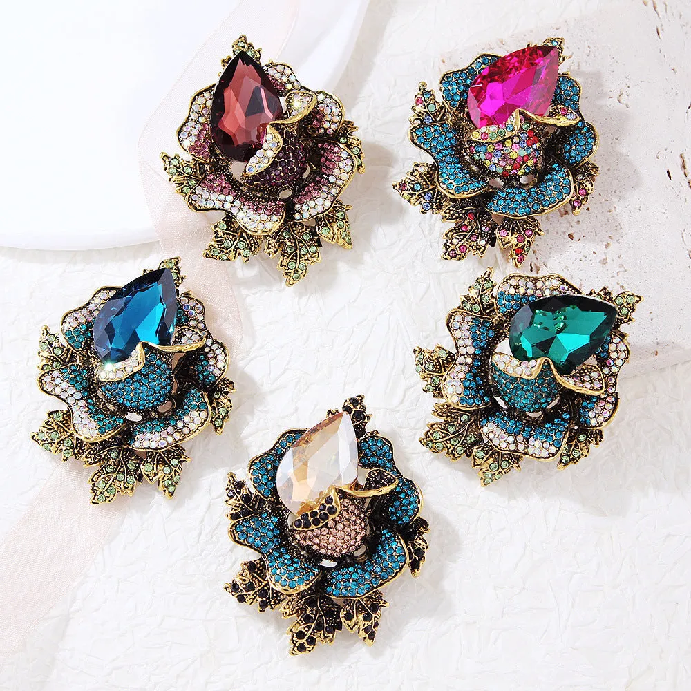 Floral Rhinestone Pin PA4074