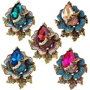 Floral Rhinestone Pin PA4074