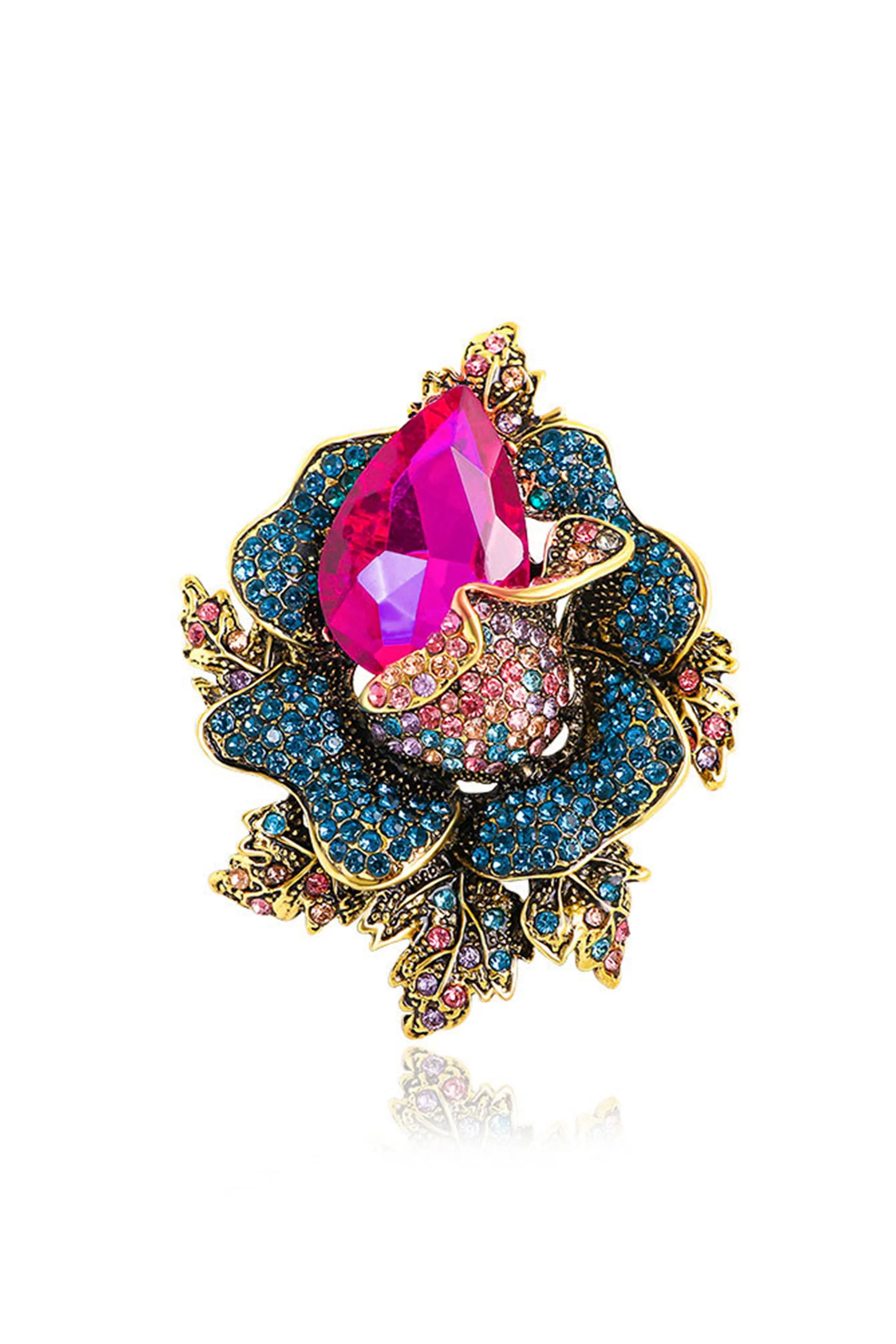 Floral Rhinestone Pin PA4074