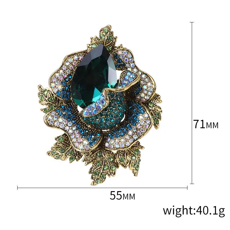 Floral Rhinestone Pin PA4074