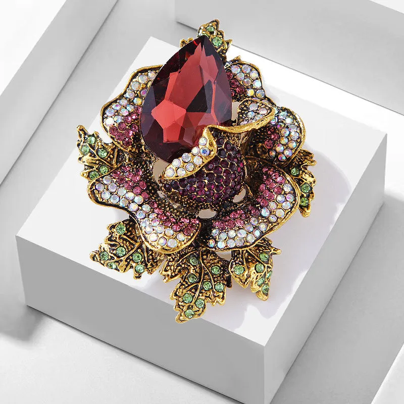 Floral Rhinestone Pin PA4074