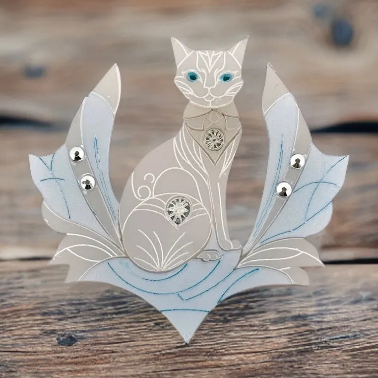 Frost the cat - brooch