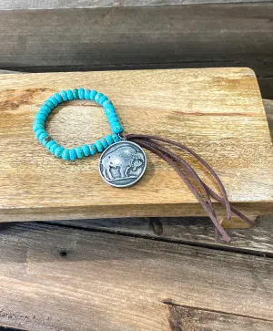 G3 Turquoise Buffalo Beaded Bracelet