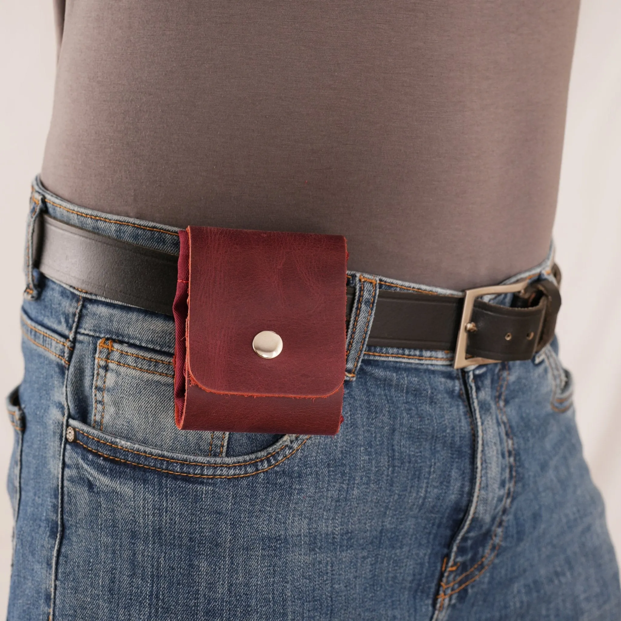 Gallanto Collapsible Leather Foraging Pouch – Multi-Purpose Waist Bag for Hiking-Camping & Outdoor Adventures
