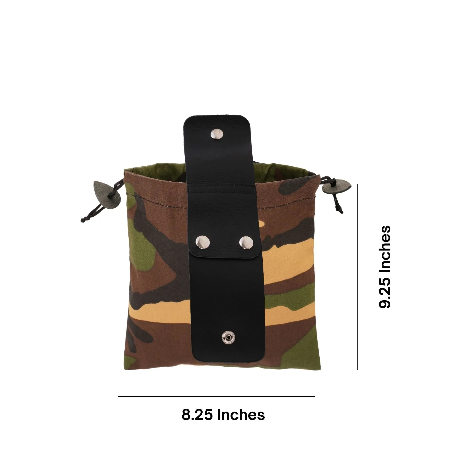Gallanto Collapsible Leather Foraging Pouch – Multi-Purpose Waist Bag for Hiking-Camping & Outdoor Adventures