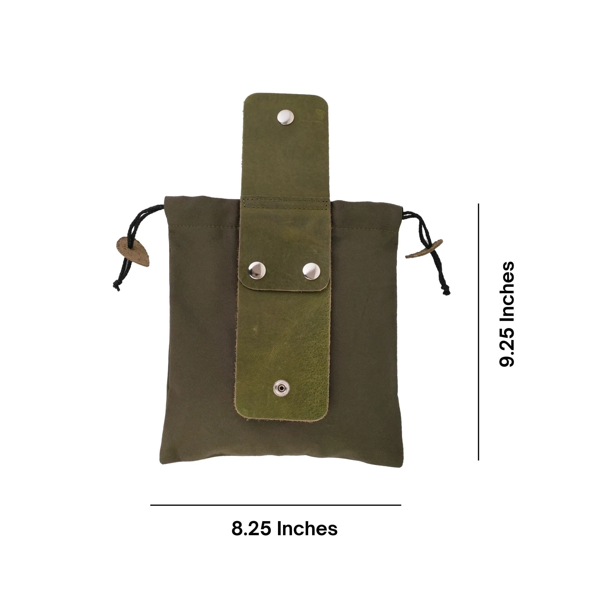 Gallanto Collapsible Leather Foraging Pouch – Multi-Purpose Waist Bag for Hiking-Camping & Outdoor Adventures