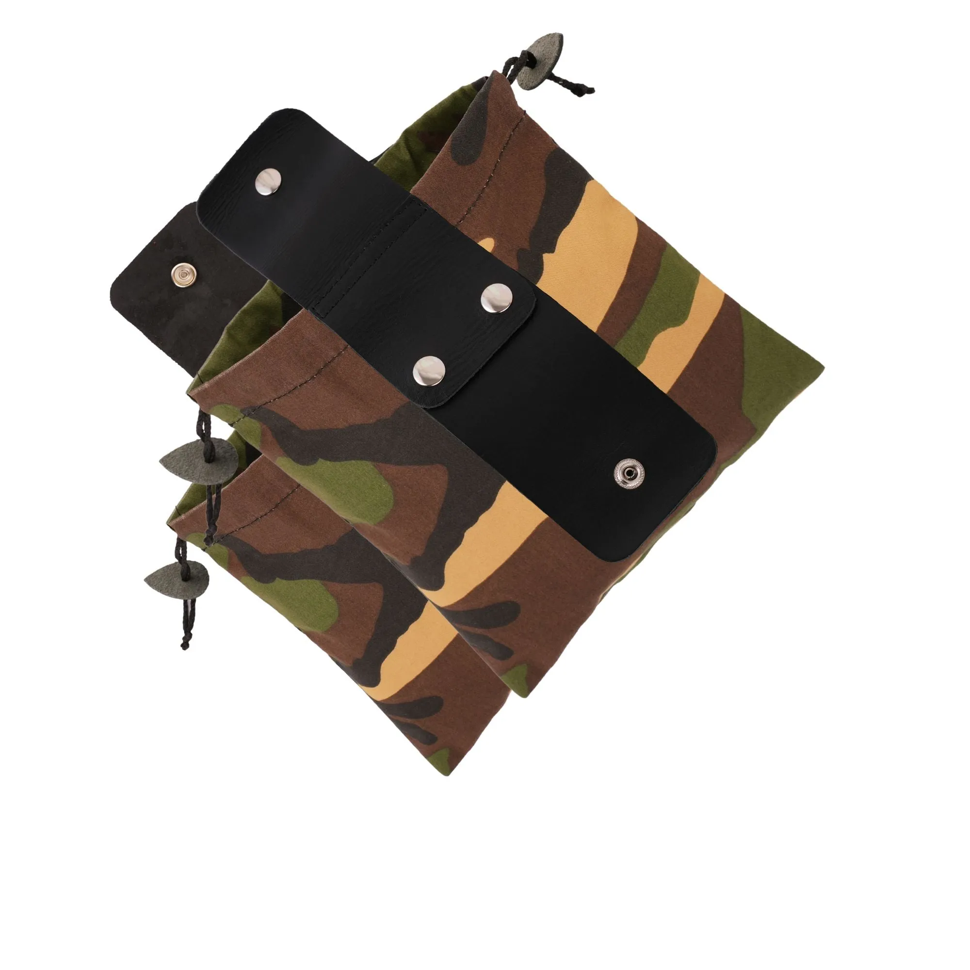 Gallanto Collapsible Leather Foraging Pouch – Multi-Purpose Waist Bag for Hiking-Camping & Outdoor Adventures