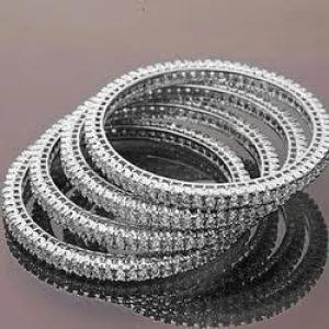 Genuine 3.50 Ct Round Natural Earth Mined Diamond Bangle Gold Jewelry