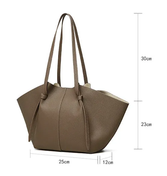 Genuine Cowhide Leather Tote Bag