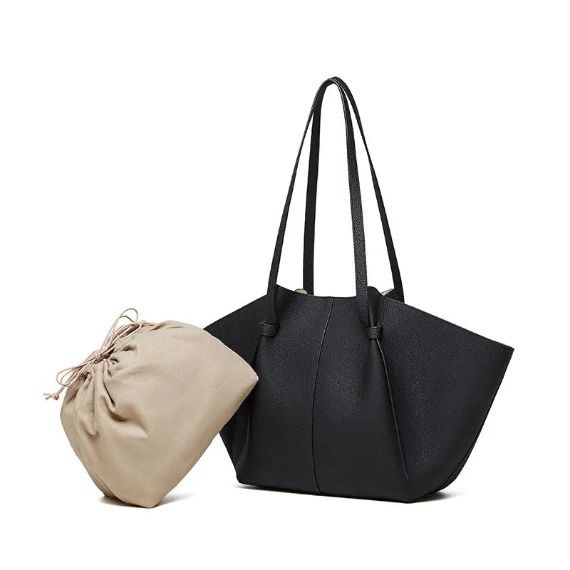 Genuine Cowhide Leather Tote Bag