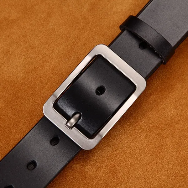 genuine leather strap luxury pin buckle casual men's belt