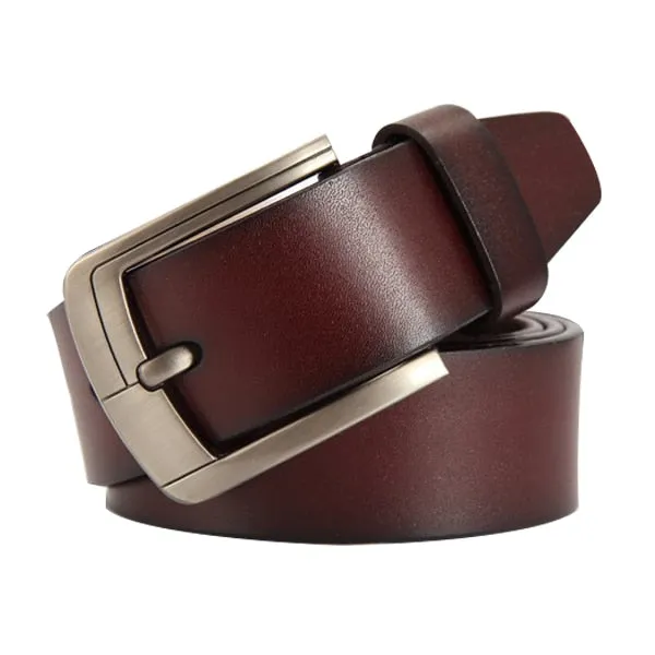 genuine leather strap luxury pin buckle casual men's belt