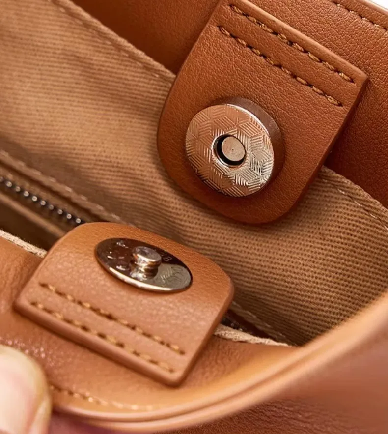 Genuine Leather Underarm Shoulder Bag