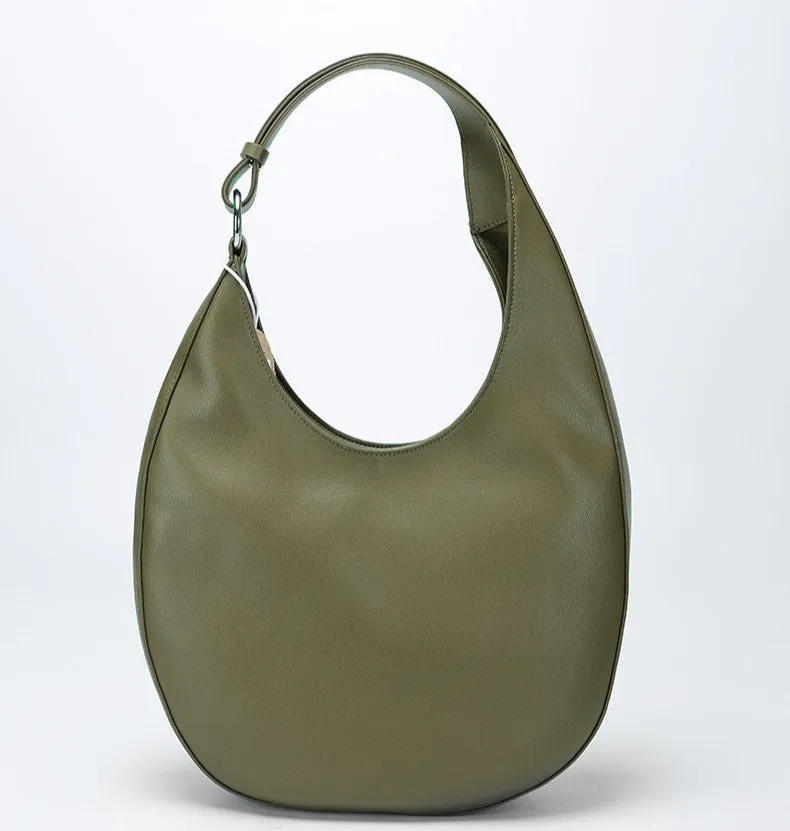 Genuine Leather Underarm Shoulder Bag