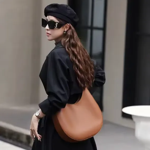 Genuine Leather Underarm Shoulder Bag