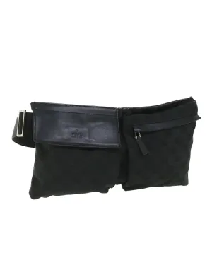 GG Canvas Waist Bag with Dust Bag - Black
