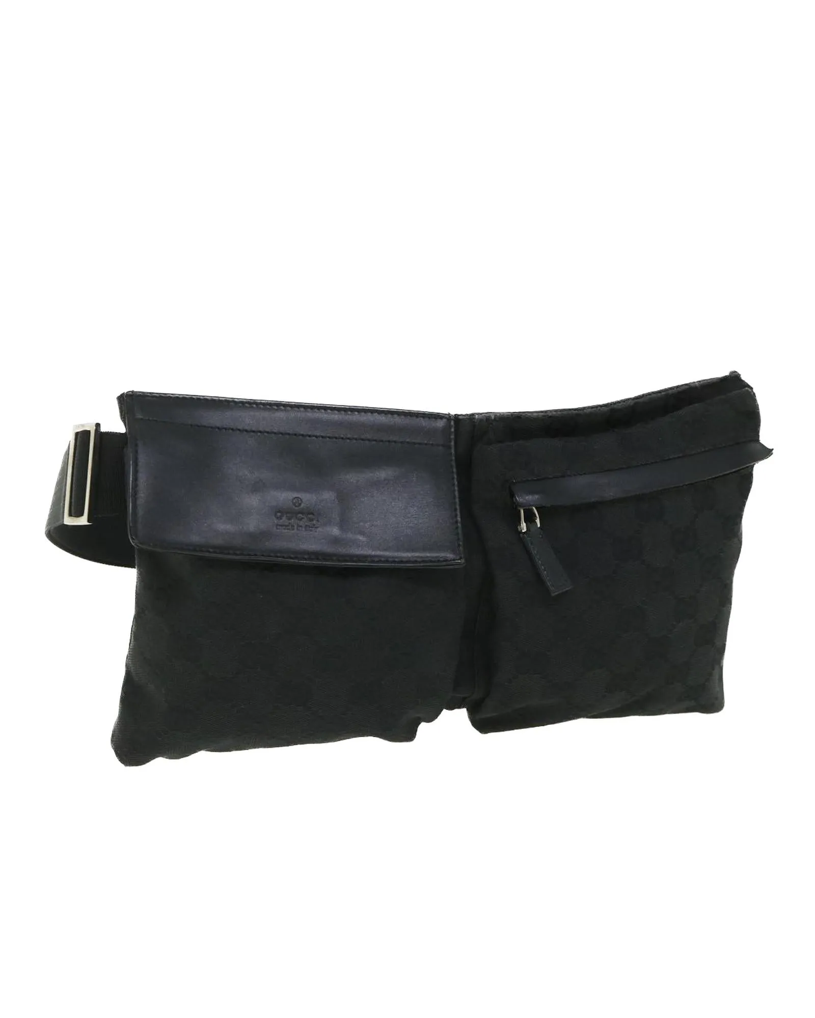 GG Canvas Waist Bag with Dust Bag - Black