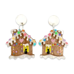 Gingerbread house  - earrings - Set of 2