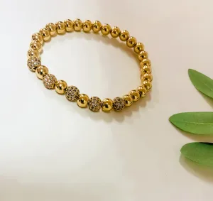 Gold Beaded Bracelet - Small