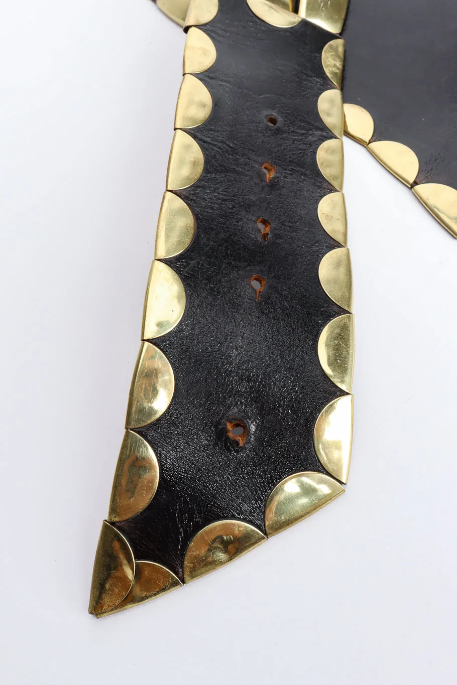 Gold Plated Leather Waist Belt