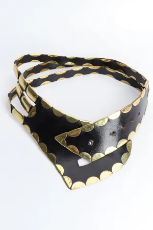 Gold Plated Leather Waist Belt