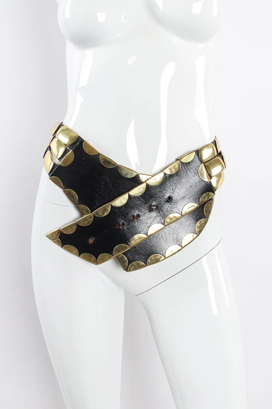 Gold Plated Leather Waist Belt