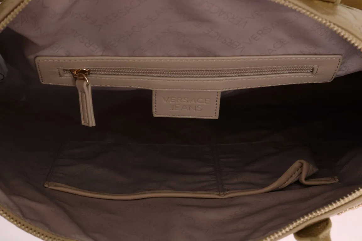 Gold Satchel Shopping Borse Tote Bag