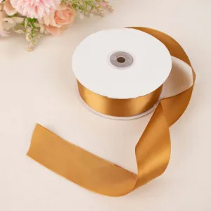 Gold Single Face Decorative Satin Ribbon 50 Yards 1.5"