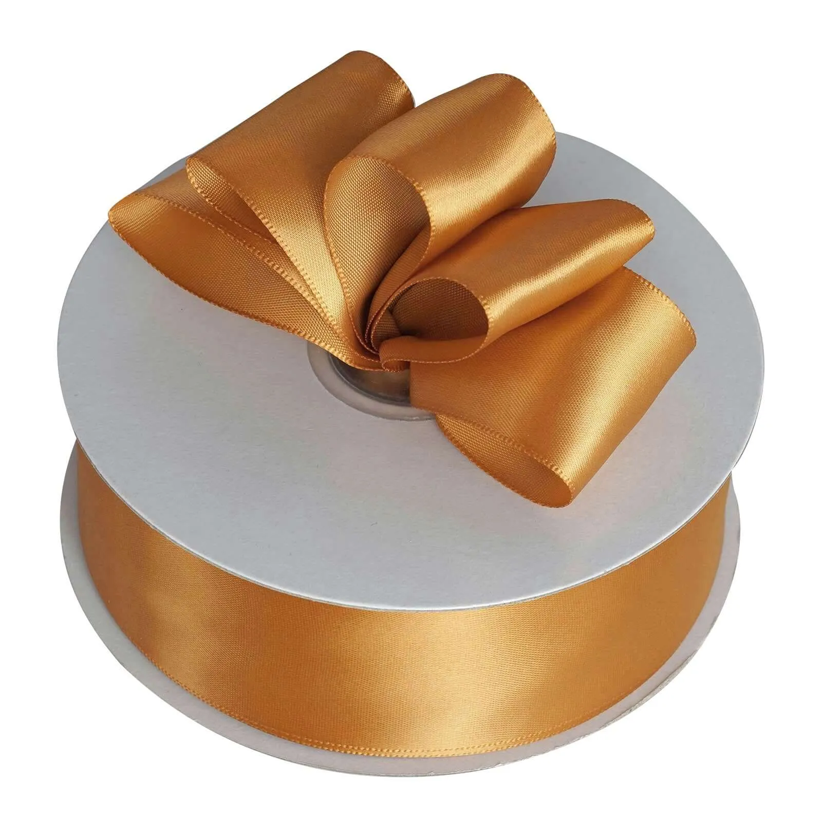 Gold Single Face Decorative Satin Ribbon 50 Yards 1.5"