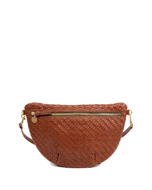 Grande Fanny Bag in Hazelnut Woven Zig Zag