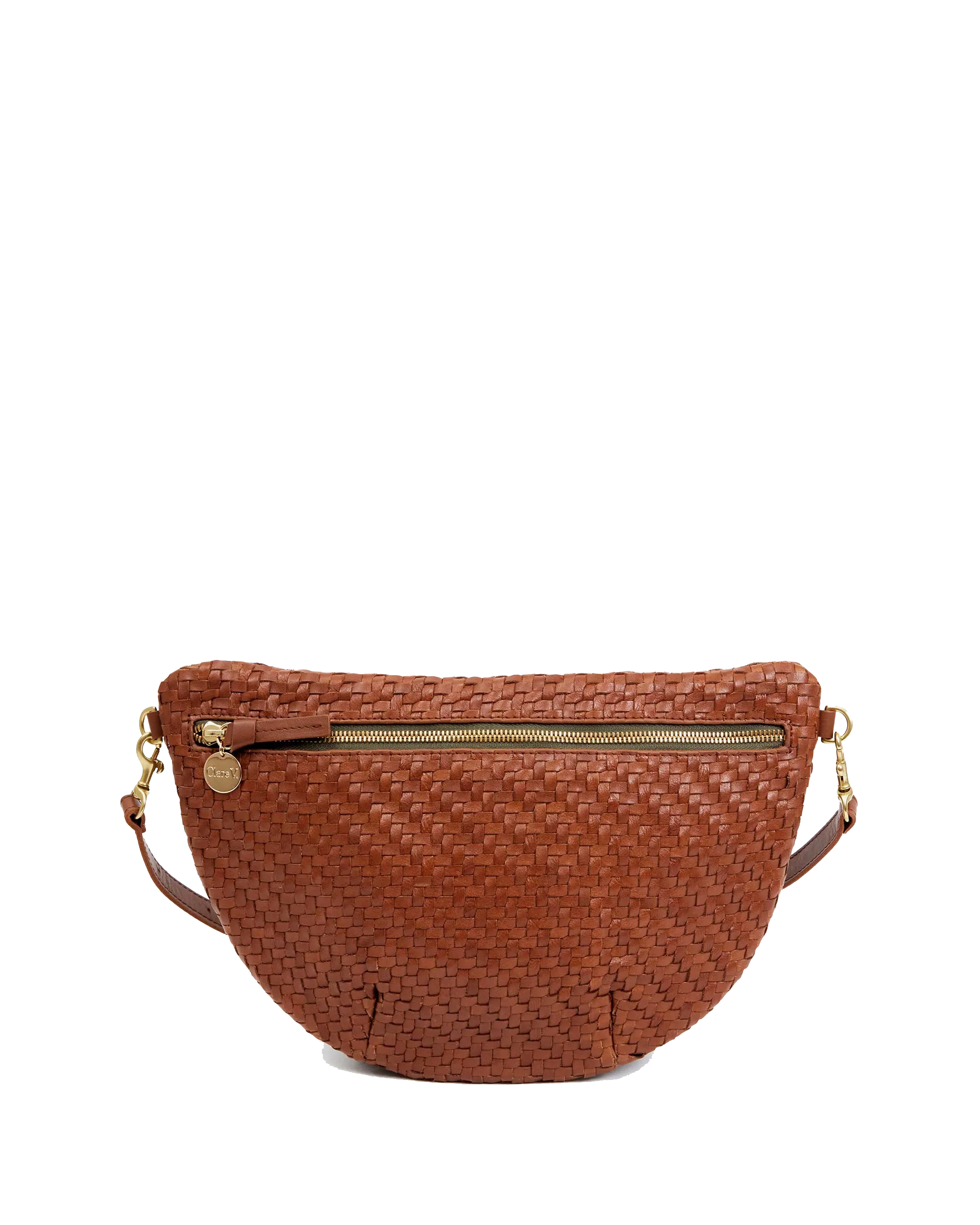 Grande Fanny Bag in Hazelnut Woven Zig Zag