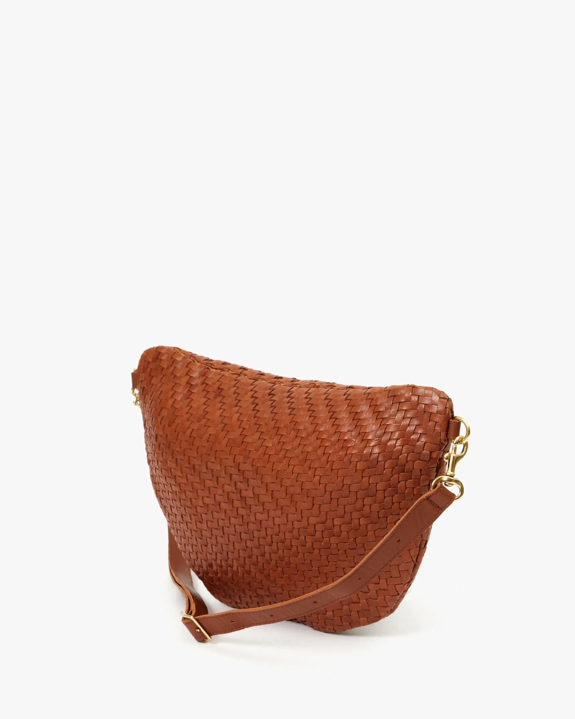 Grande Fanny Bag in Hazelnut Woven Zig Zag