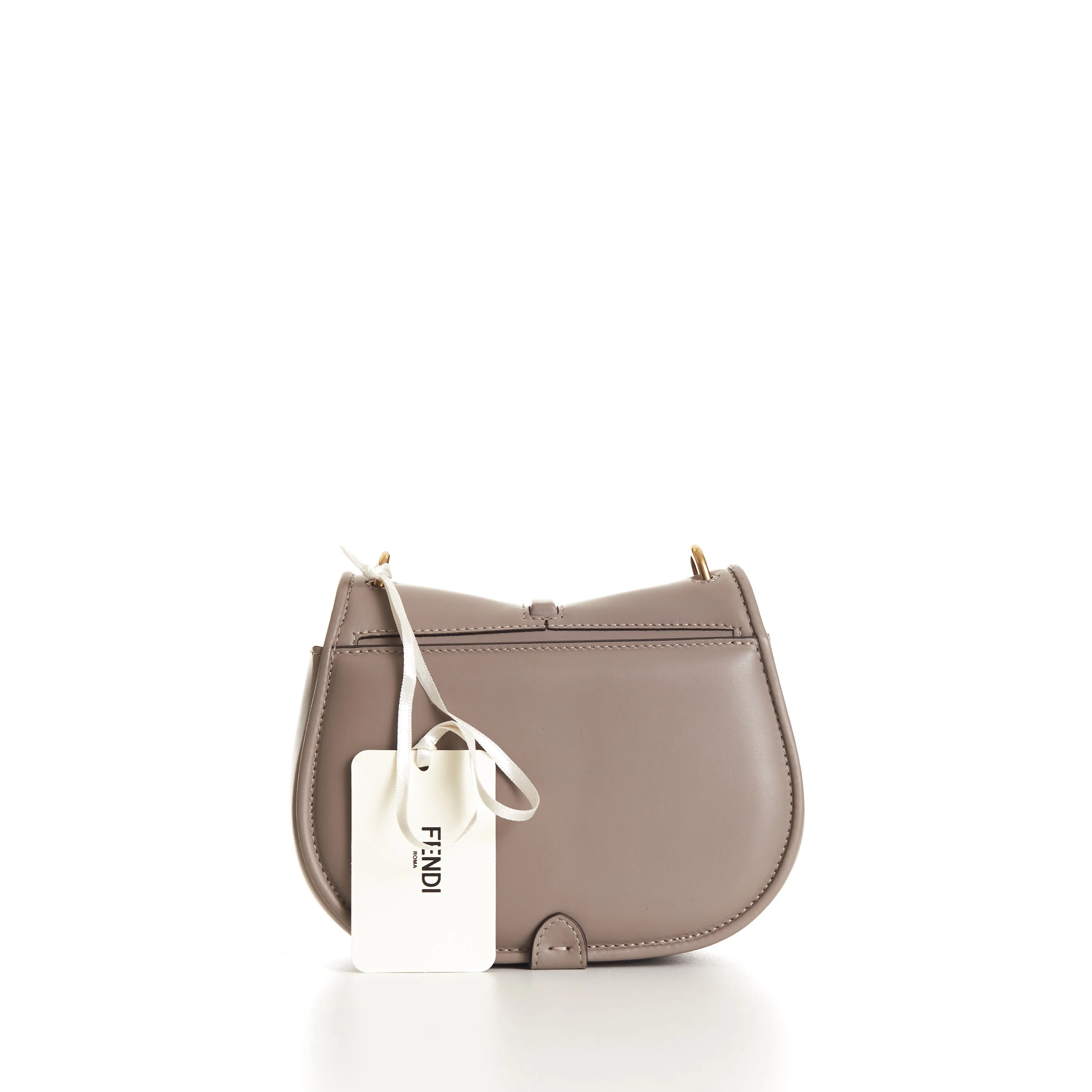 Gray C’mon Mini Dove And Full-grain Smooth Leather Bag