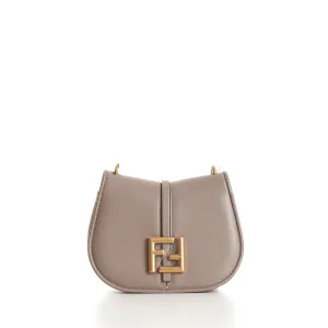 Gray C’mon Mini Dove And Full-grain Smooth Leather Bag