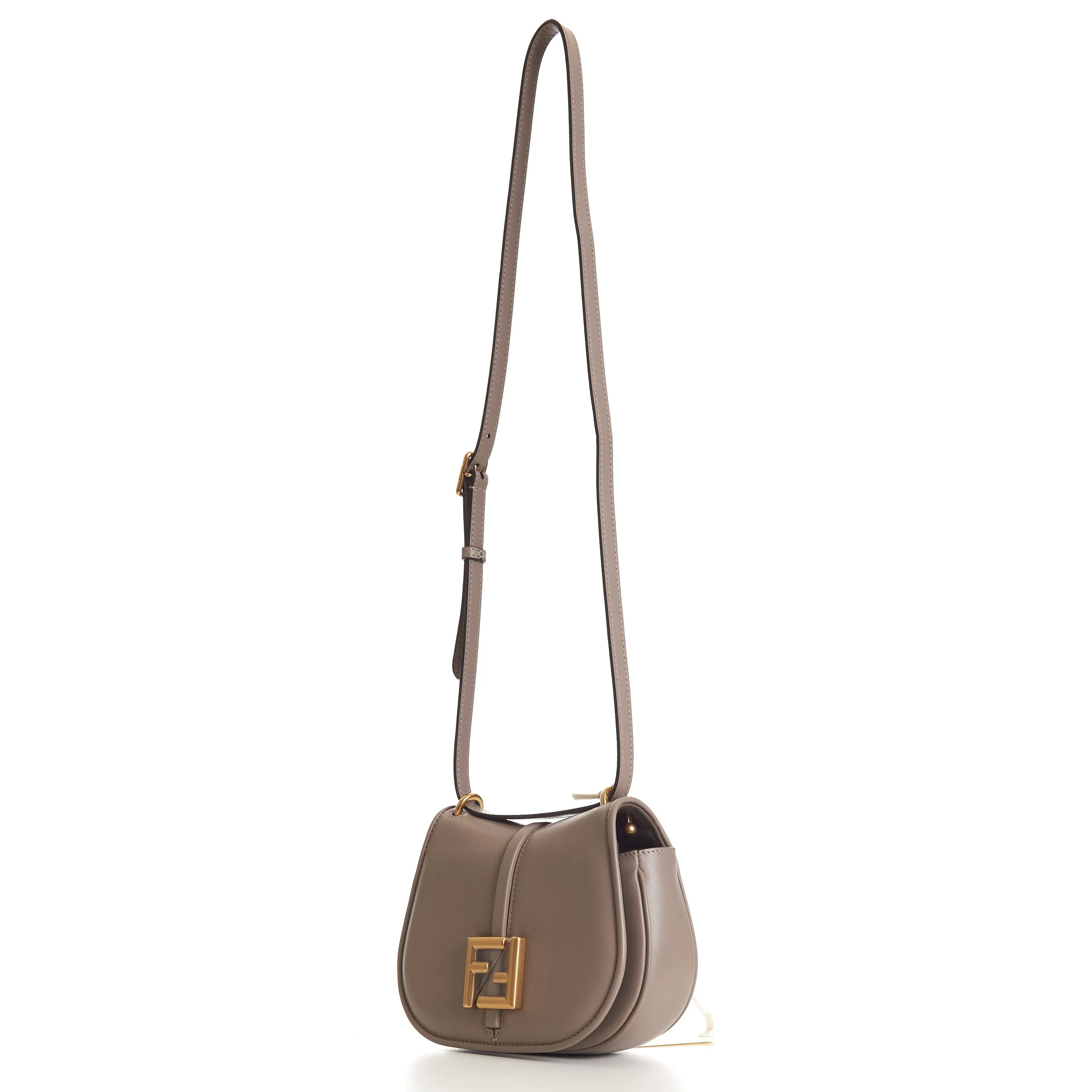 Gray C’mon Mini Dove And Full-grain Smooth Leather Bag