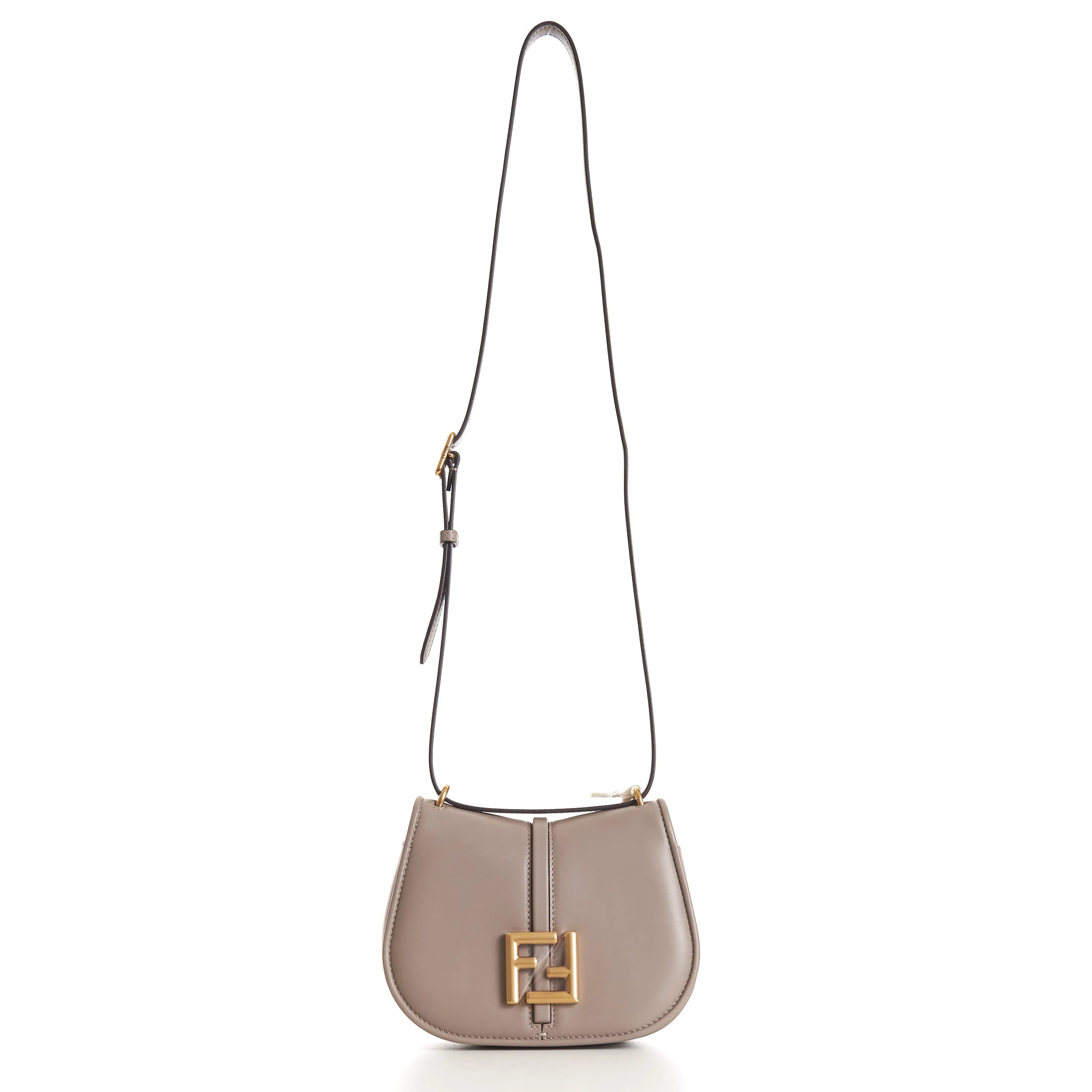 Gray C’mon Mini Dove And Full-grain Smooth Leather Bag