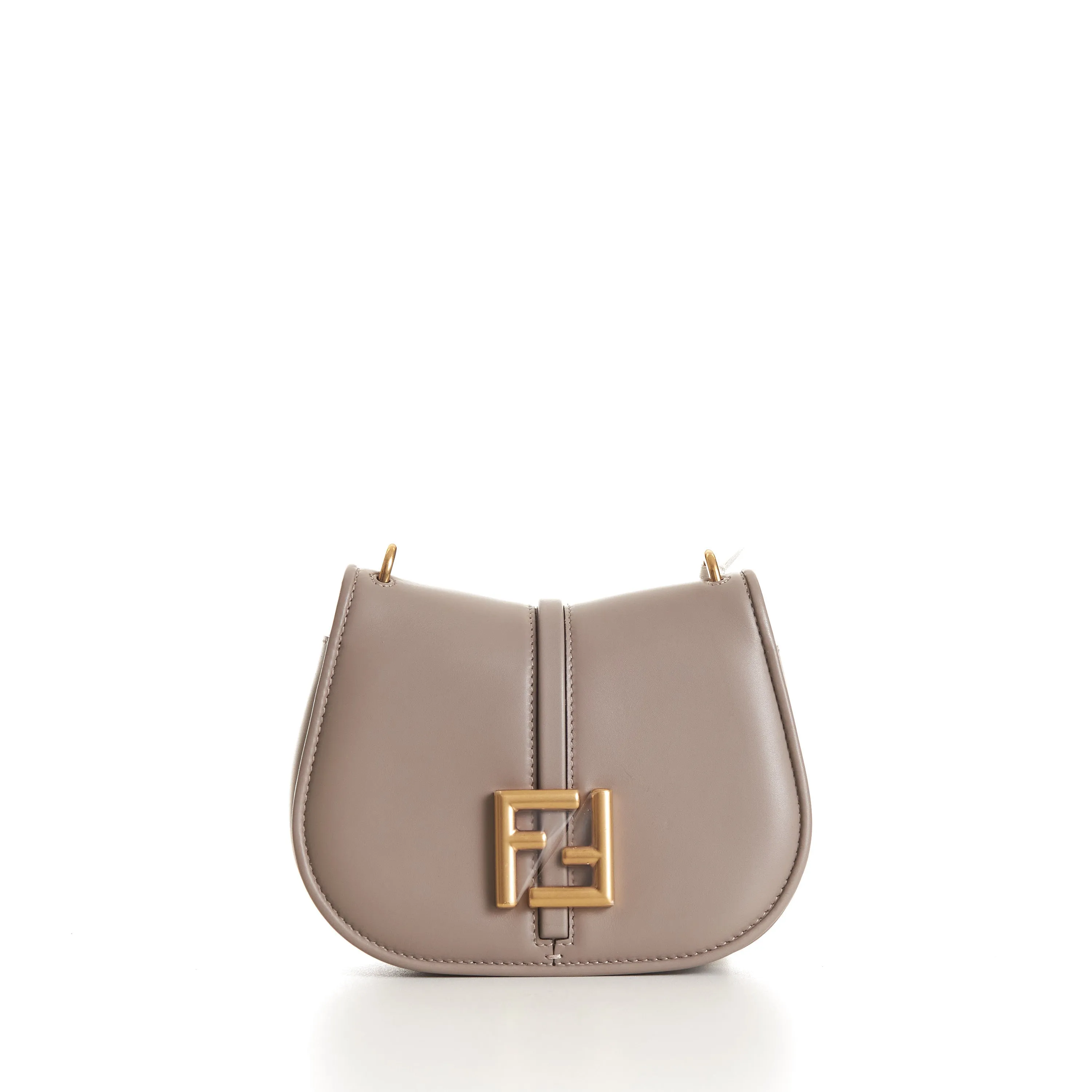 Gray C’mon Mini Dove And Full-grain Smooth Leather Bag