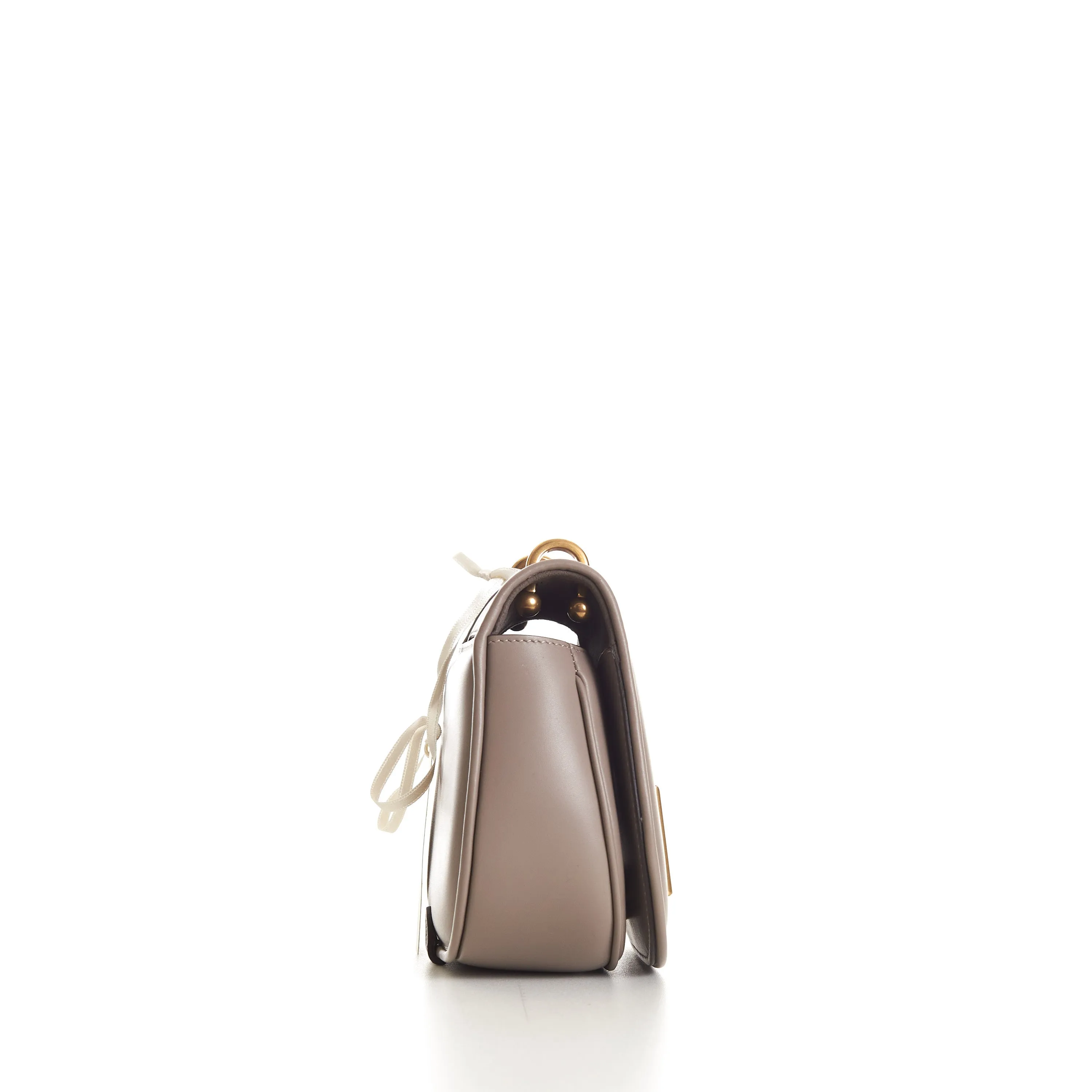Gray C’mon Mini Dove And Full-grain Smooth Leather Bag