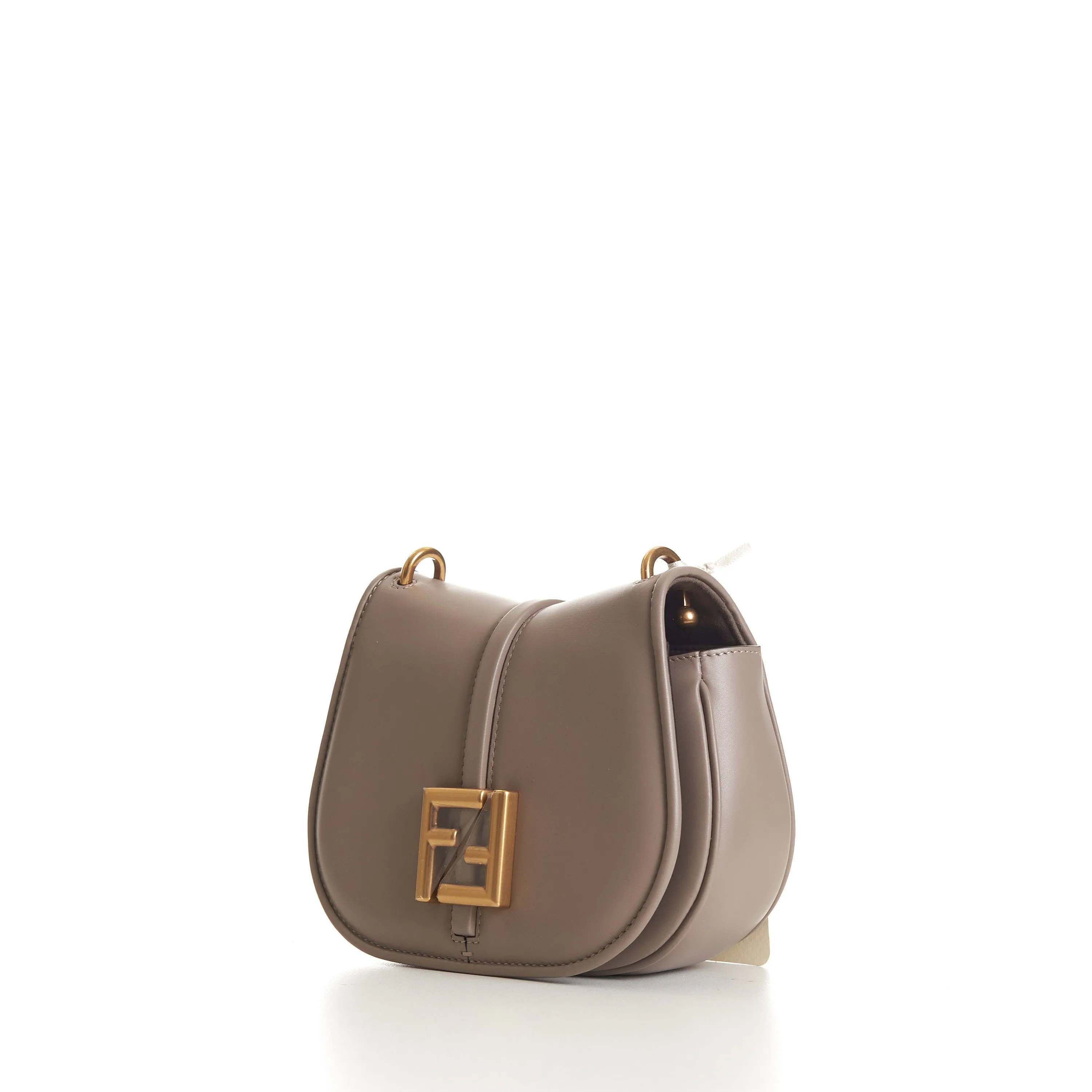 Gray C’mon Mini Dove And Full-grain Smooth Leather Bag