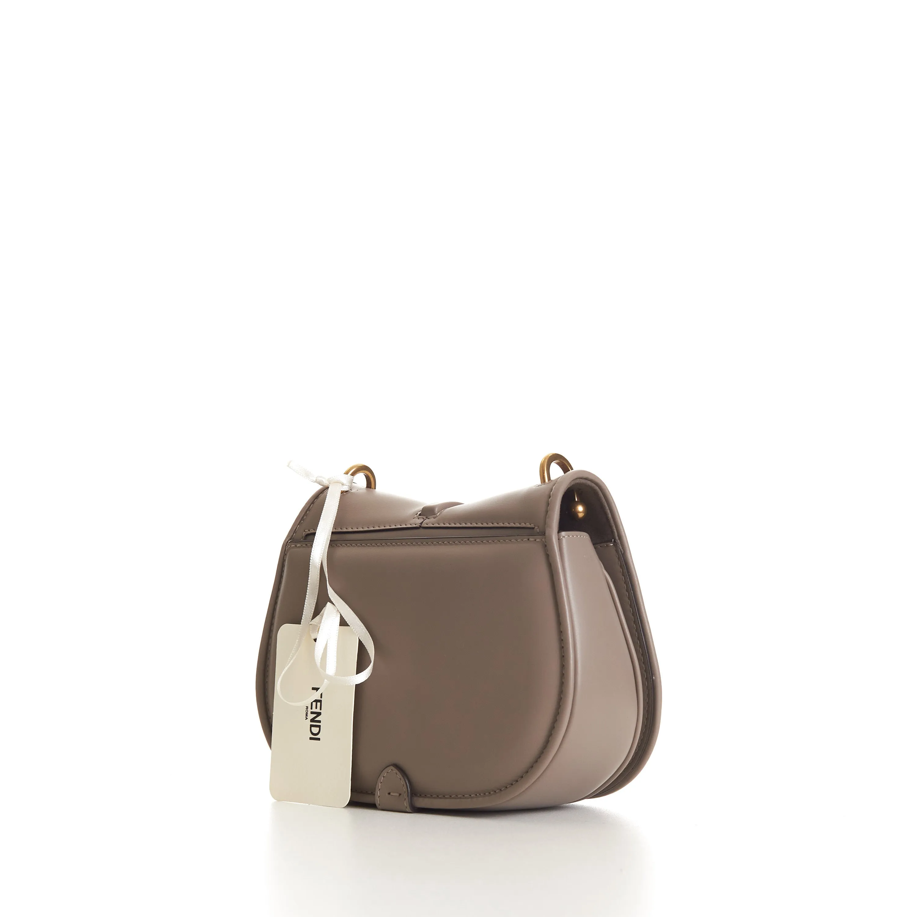 Gray C’mon Mini Dove And Full-grain Smooth Leather Bag