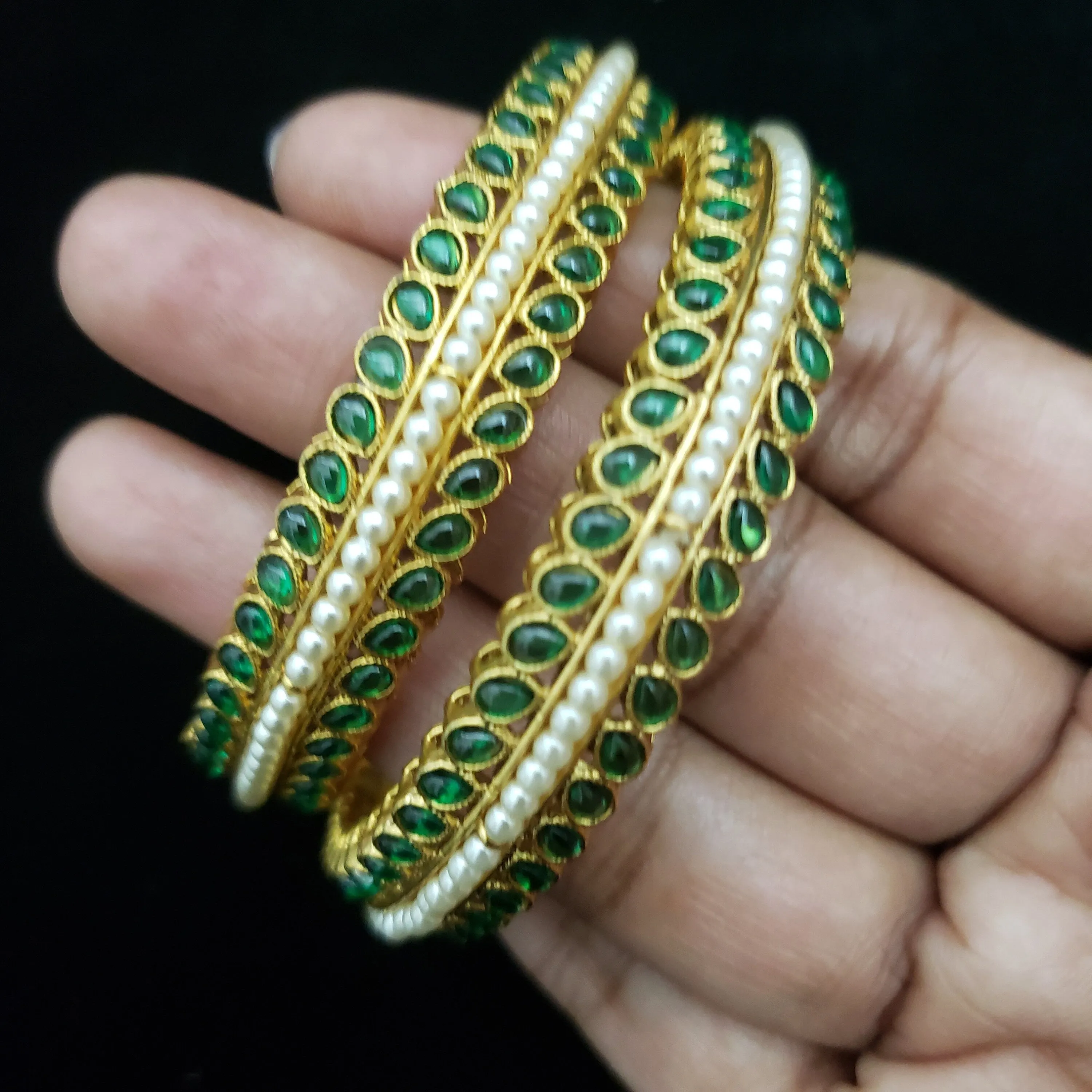 Green/Pink Bangle Set